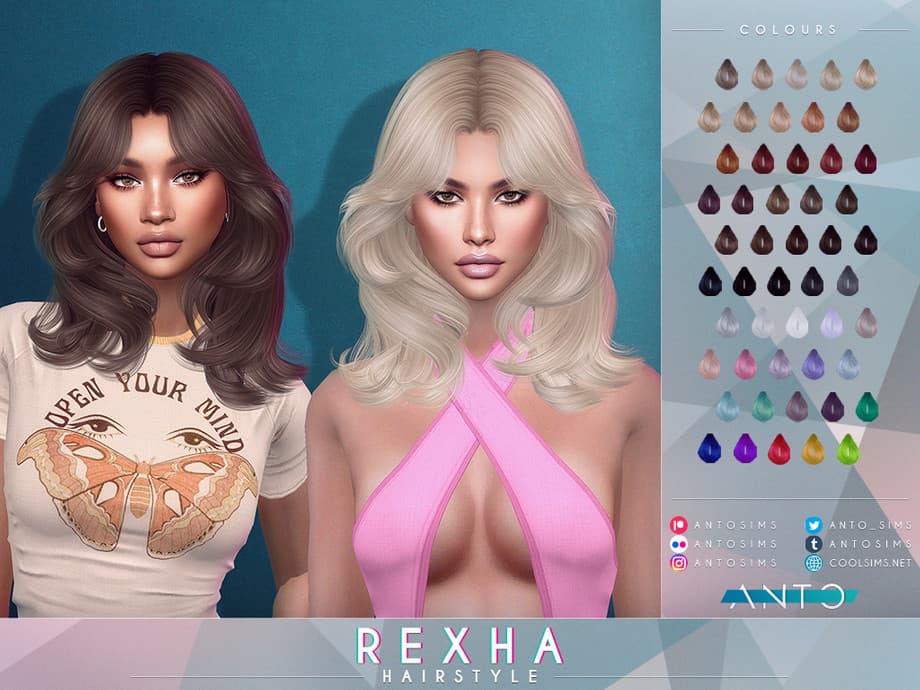 Скриншот мода Прическа Rexha Hairstyle